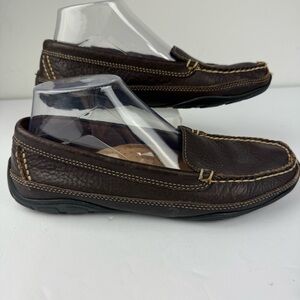 LL Bean Brown Leather Driving Moccasins Womens 8 Slip On Shoes Loafers